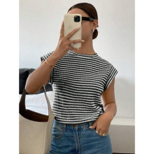 F 26720 Sleeveless hollow T-shirts for women �����ο�Ů T ��