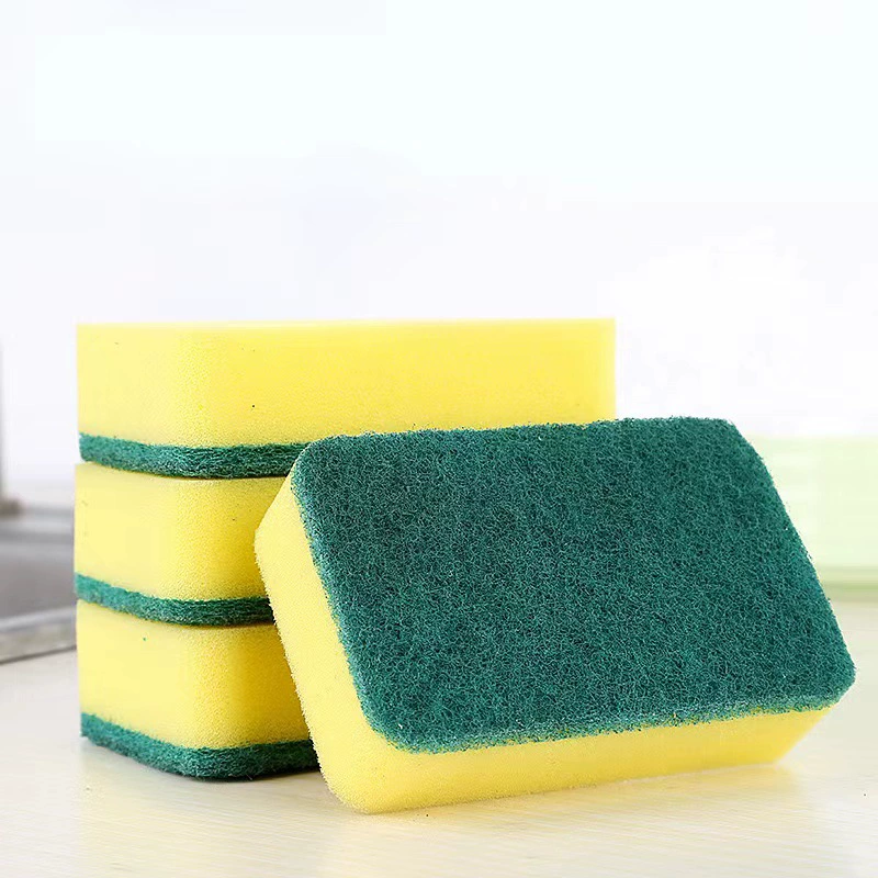 High-Density Sponge Cleaning Pad, Double-Sided Scouring Block, Multi-Shape 9–11×6–8×2.5–3 cm
