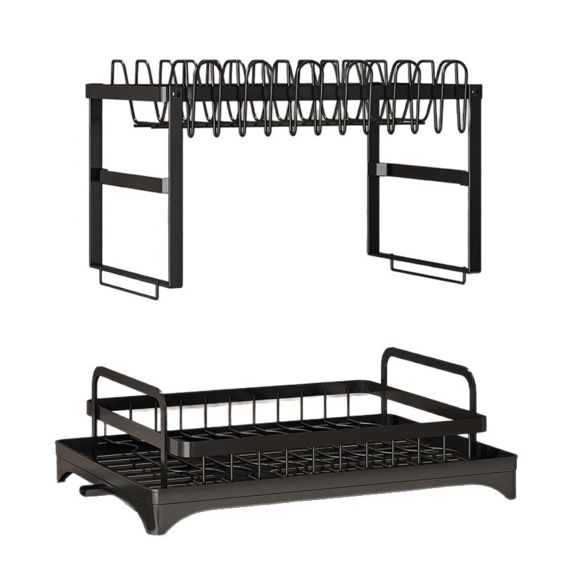 Estante de platos de drenaje multifuncional de cocina transfronteriza estante de platos estante de platos estante de almacenamiento de drenaje estante de platos estante de platos