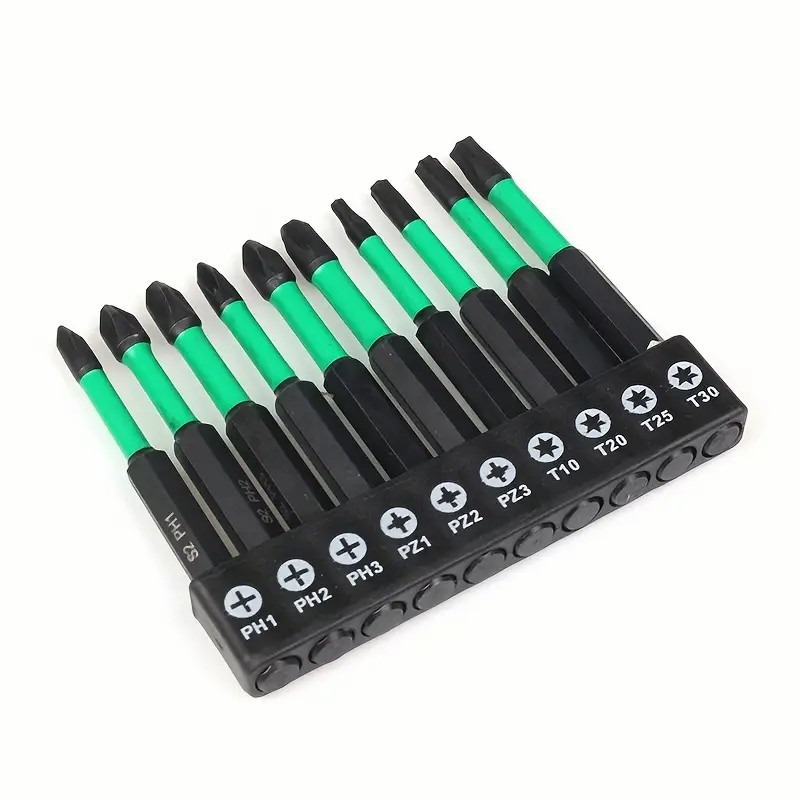 エアビットセット 耐衝撃クロス/梅花磁気電動ドリル 強力磁気エアビット 高硬度滑り止めビット|undefined