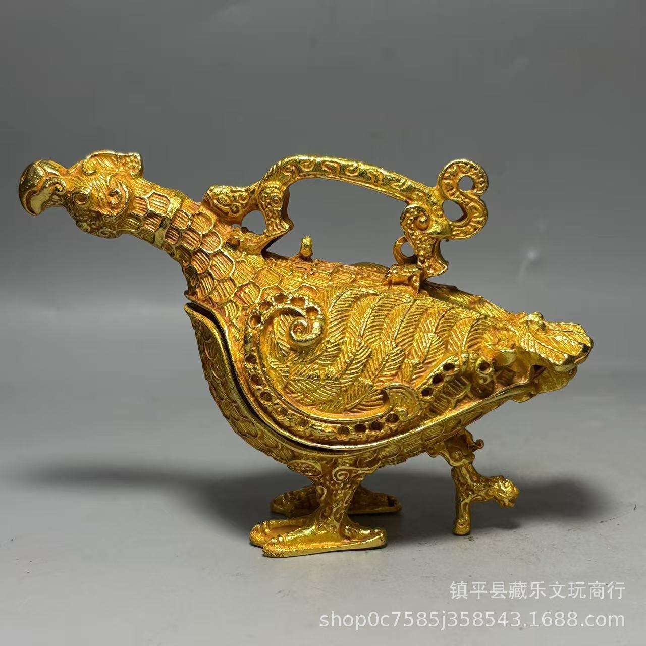 古玩赵卿鸟尊青铜器山西春秋仿古博物馆酒器侯鸟候鸟摆件商务礼品