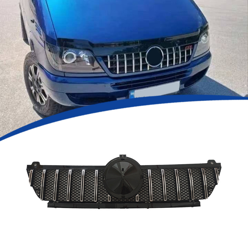 Suitable for 01-06 Sprinter W901 Modified Gt Style Front Grille, Abs Material, Snap-On Replacement for Original Car