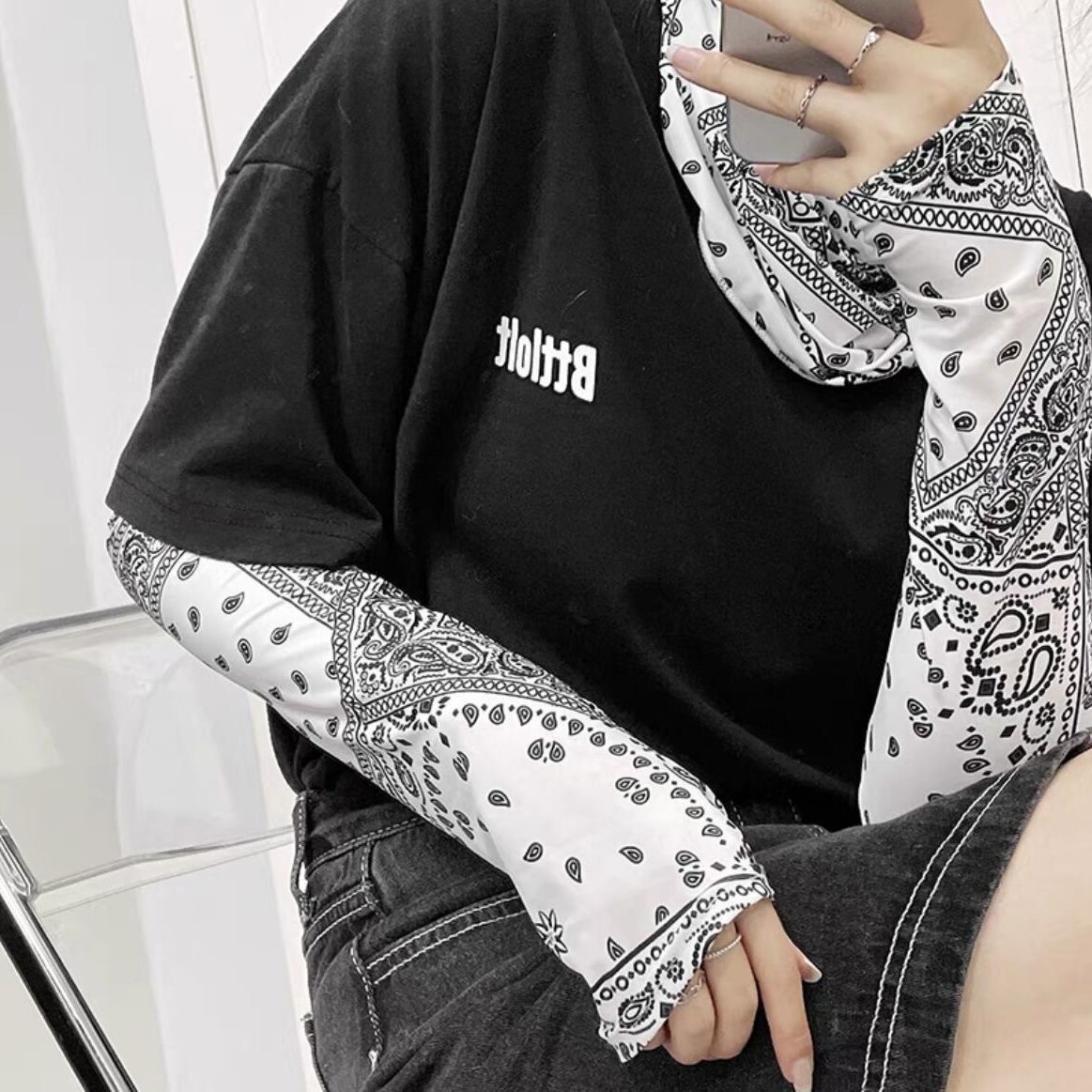 Máscaras solares para hombres y mujeres cuello colgando de hielo protector de orejas máscaras solares de verano manga flor de anacaju ciclismo toallas de moda