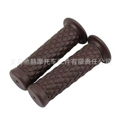 Motorcycle Handle Cover: Handlebar Rubber Grip Cover - cj-005-dark-brown