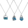 Multicoloured organic pendant, crystal necklace, natural ore, suitable for import