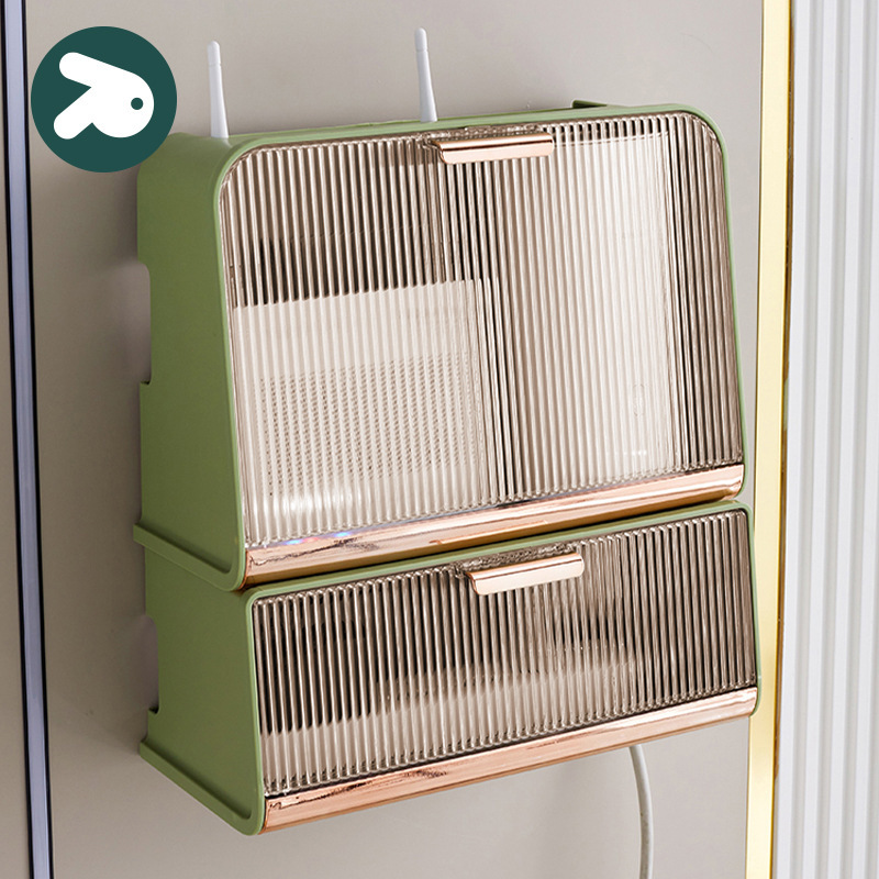 Router Storage Box WiFi Optical Cat Set Top Box Storage Rack Wire Insert Data Cable Wire Box Wall-mounted