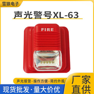 Fire audible and visual alarm 119 fire alarm LED flashing alarm 12V24V fire audible and visual alarm