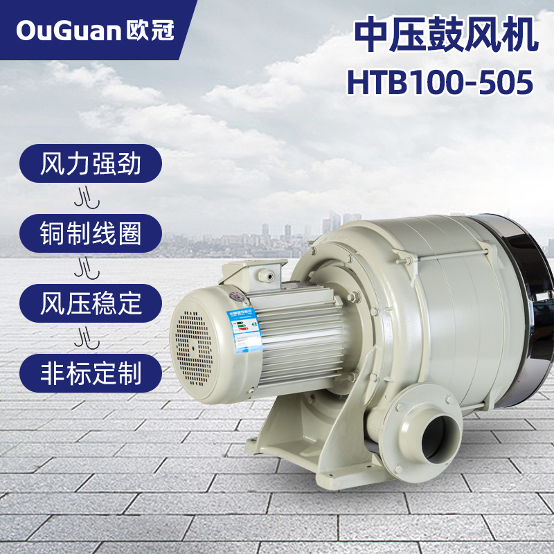 欧冠鼓风机透浦式中压风机 工业送风助燃吹风用风机 吹吸两用