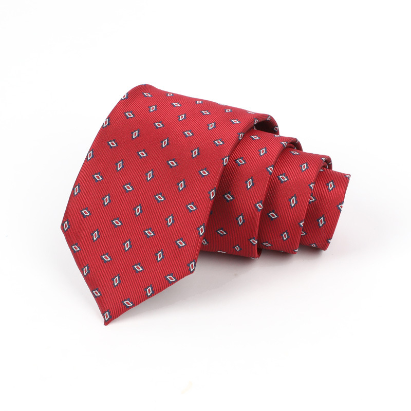 Corbata de hombre jacquard bordado 8CM poliéster seda corbata tejida hombre sentido superior l corbata logo diseño y producción