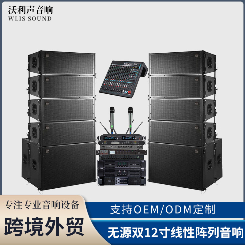Cross-border foreign trade passive dual 12inch linear array speakers for large outdoor performances, professional speaker sound system Cross-border foreign trade passive dual 12inch linear array speakers for large outdoor performances, professional speaker sound system