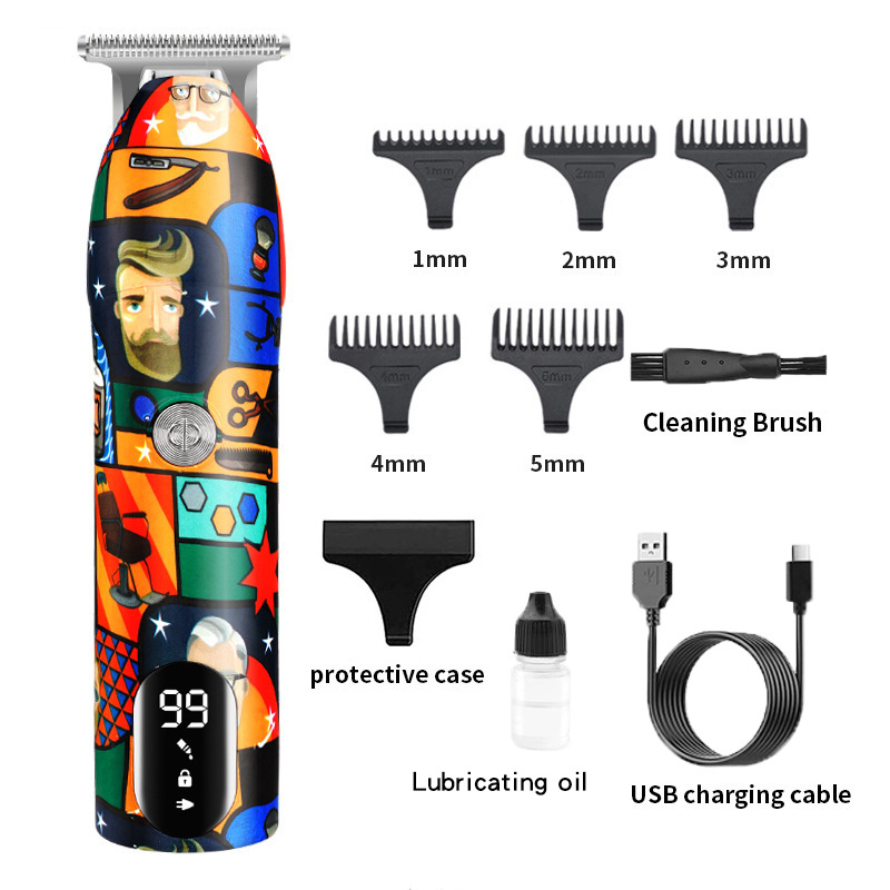 Corte de pelo eléctrico calvo artefacto auto-cortador eléctrico calvo empuje salón de pelo herramientas especiales conjunto completo transfronterizo