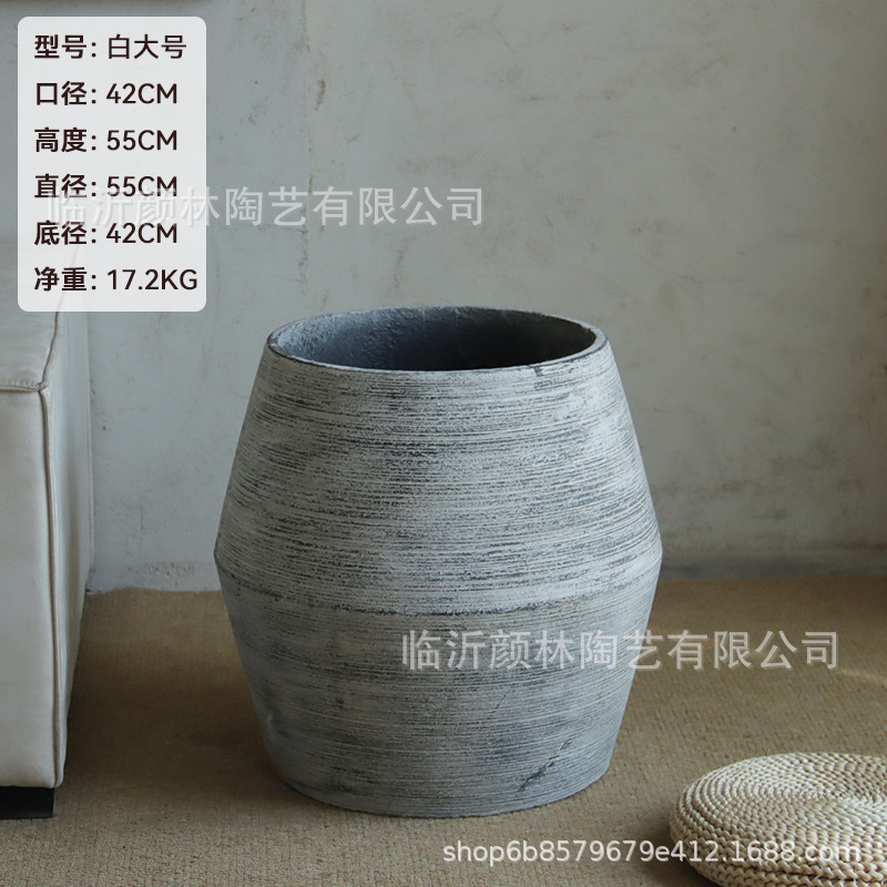Cementes artísticos de gran calibre nórdico sala de estar terraza jardín patio centro comercial gran maceta verde decoración