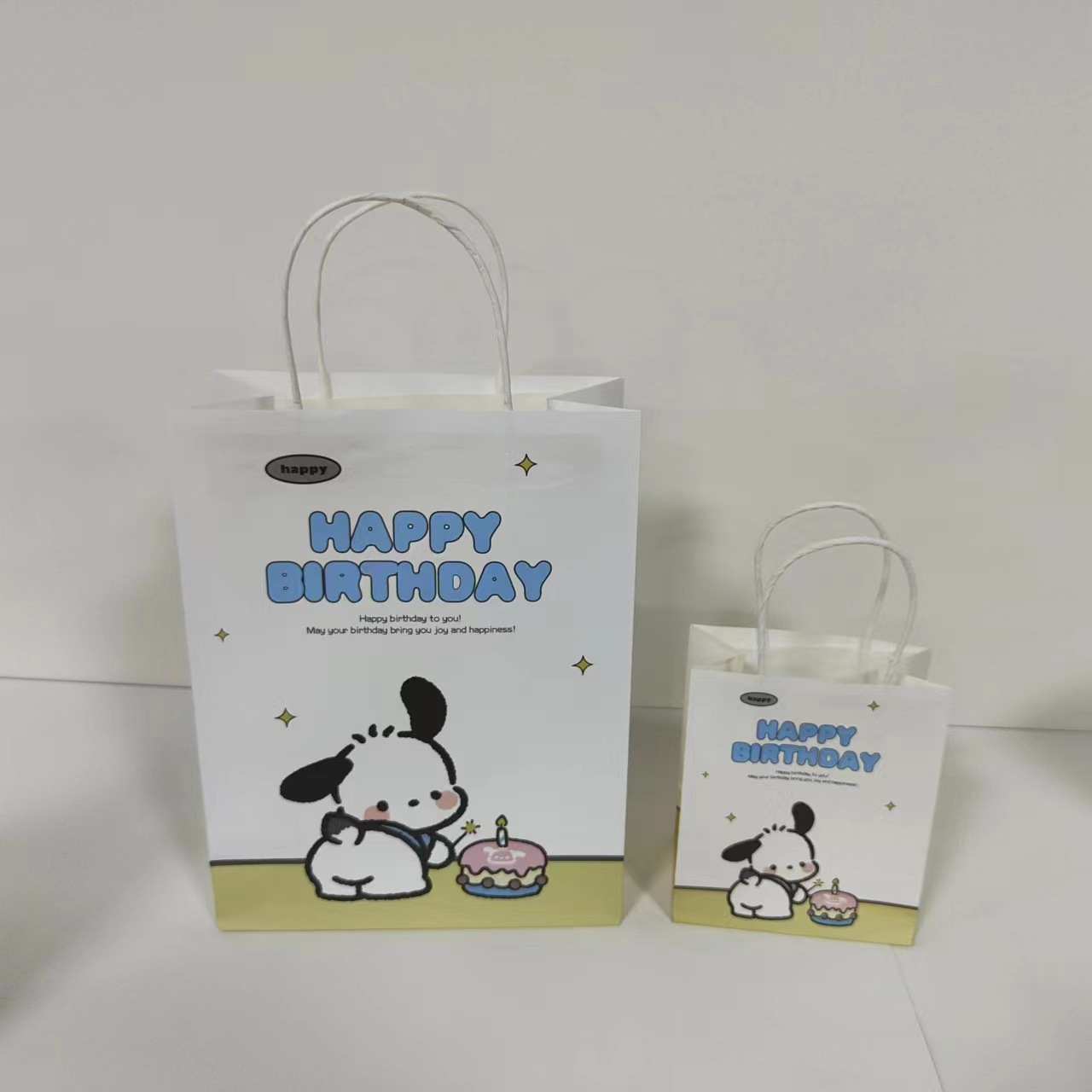 노란색 둥근 밧줄 손수건, 흰색 소가죽, 21*27*11