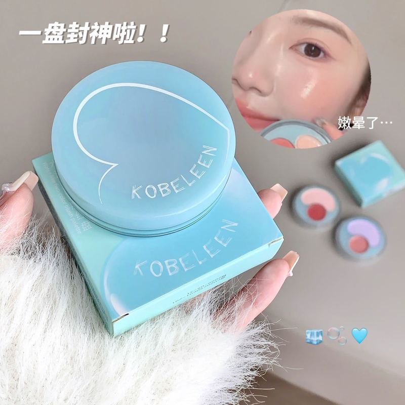 kobeleen ウォータリー 2 色ブラッシュ パレット ウォータリー 透明でベタつかないツーインワン ブラッシュ クリーム ウォータリー クリーム ルージュ|undefined