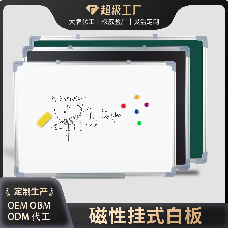 Hanging Double-Sided Magnetic Whiteboard Small Blackboard Kidsren's Home Teaching Office Noteboard Chalk Writing Green Board Drawing Board