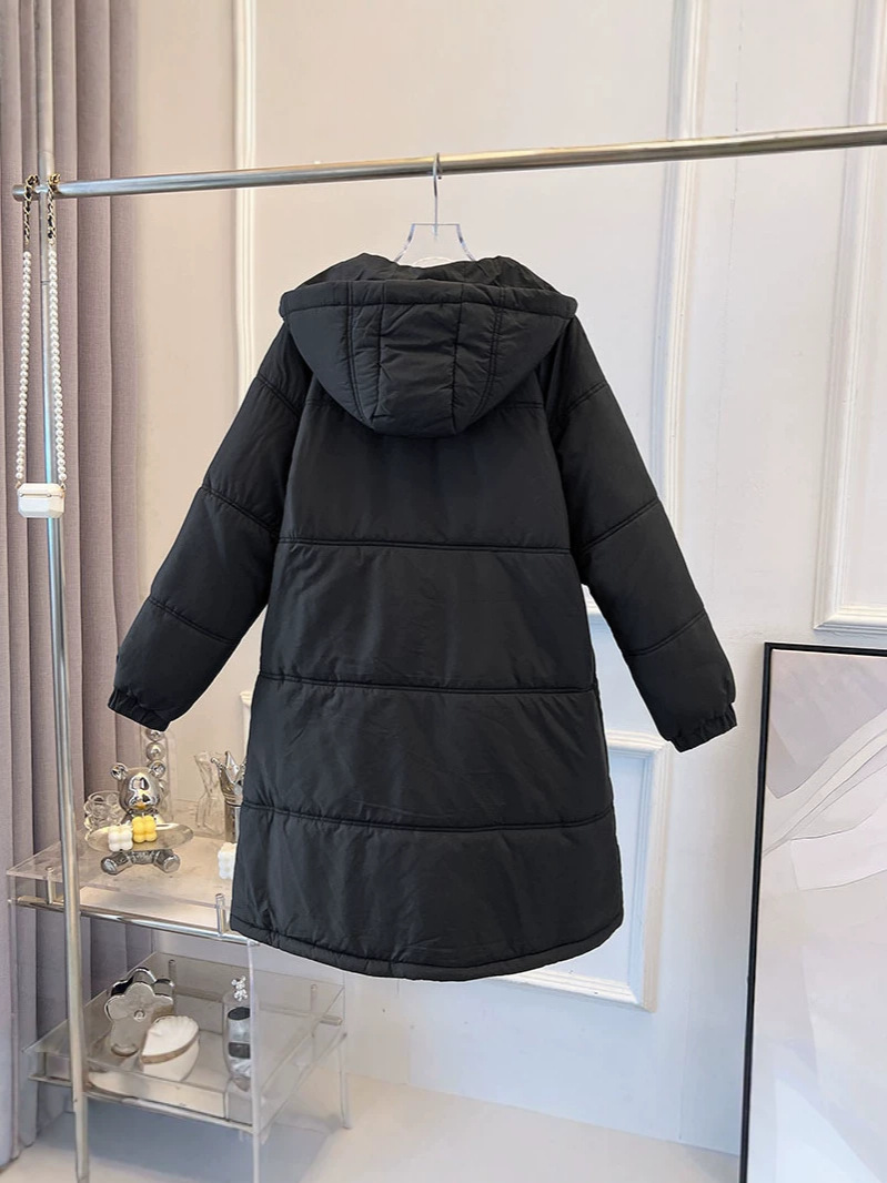 65-160kg Plus-Size Women's Mid-Length Hooded Puffer Jacket for Autumn and Winter, Warm Coat for Slightly Plump Women 65-160kg Plus-Size Women's Mid-Length Hooded Puffer Jacket for Autumn and Winter, Warm Coat for Slightly Plump Women