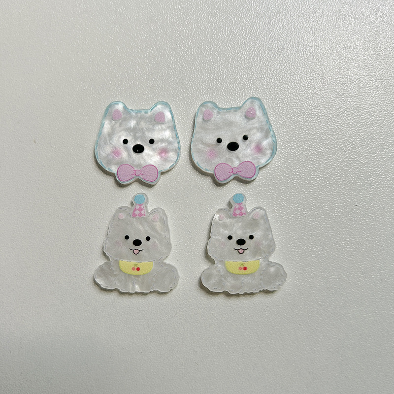 Small West Highland Puppy Acrylic Accessories DIY Cartoon Phone Case Patch Shoe Flower Accessories Material Wholesale Small West Highland Puppy Acrylic Accessories DIY Cartoon Phone Case Patch Shoe Flower Accessories Material Wholesale