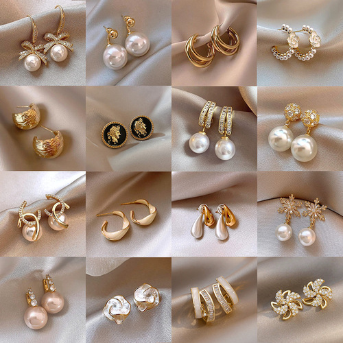 S925 Silver Pearl Stud Earrings for Women, Lightweight Luxury, High-End, Niche, Fashionable and Versatile Earrings for Spring/Summer 2025, Wholesale