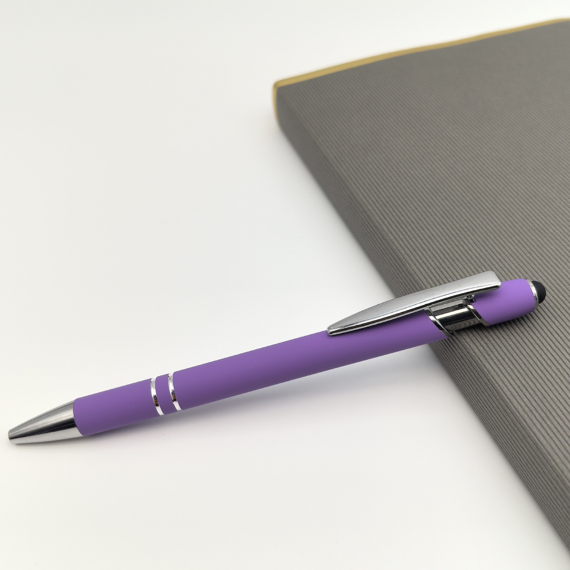 Presione caramelo color metal lápiz láser LOGO lápiz de metal pulverizador de pegamento colorido lápiz de bola