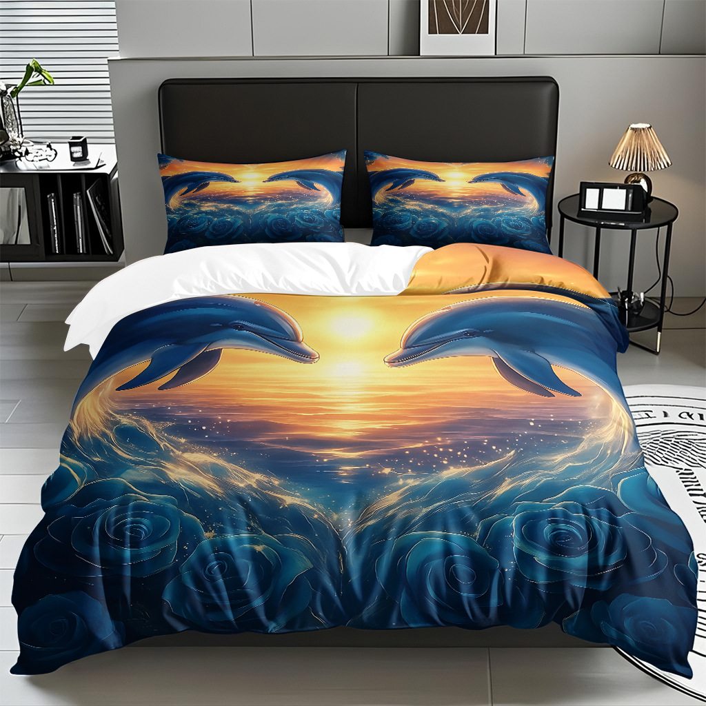 Ventas transfronterizas calientes de una variedad de patrones de reliquias marinas impresión digital colcha