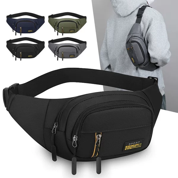 Cross-Border New Multi-Functional Men's Chest Bag, Outdoor Sports Cross-Body Backpack, Lightweight, Large-Capacity, Portable Chest Bag Wholesale