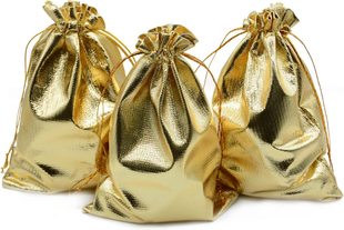 Manufacturer's Spot Wholesale Gold and Silver Cloth Drawstring Bag Gift Storage Drawstring Packaging Bag Cosmetics Packaging Bag