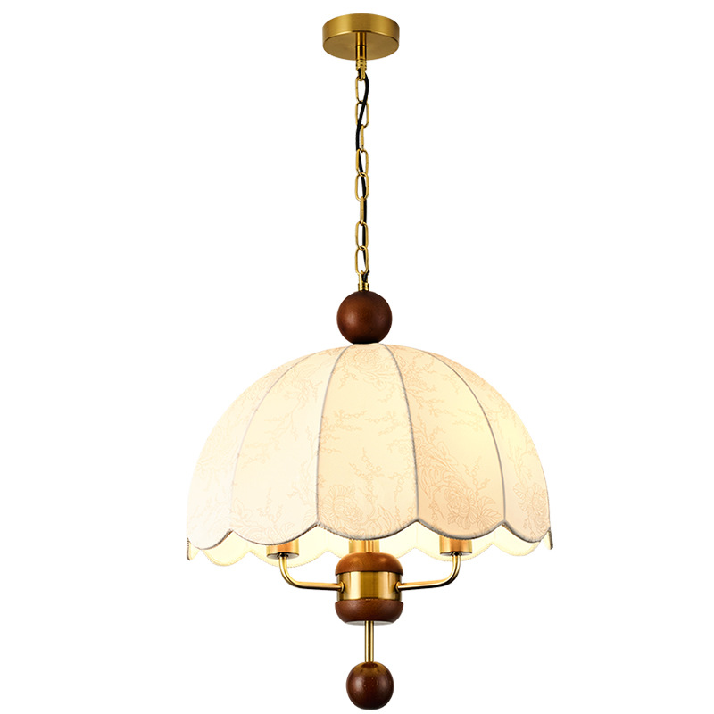 Lámpara de comedor de tela medieval, diseñador, estilo retro, personalidad creativa, arte, espectro completo, protección ocular, candelabro de bar de restaurante