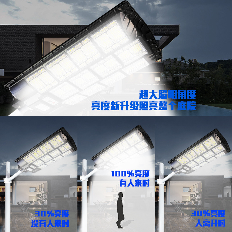 lámpara de iluminación solar integrada lámpara de patio al aire libre a prueba de tormentas de relámpagos lámpara de inducción del cuerpo humano en la oscuridad iluminación automática inducción inteligente