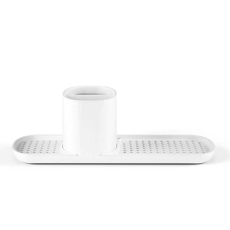 Caja de jabón de prensa manual, estante de drenaje de cocina, detergente de acero inoxidable, caja de jabón de escritorio