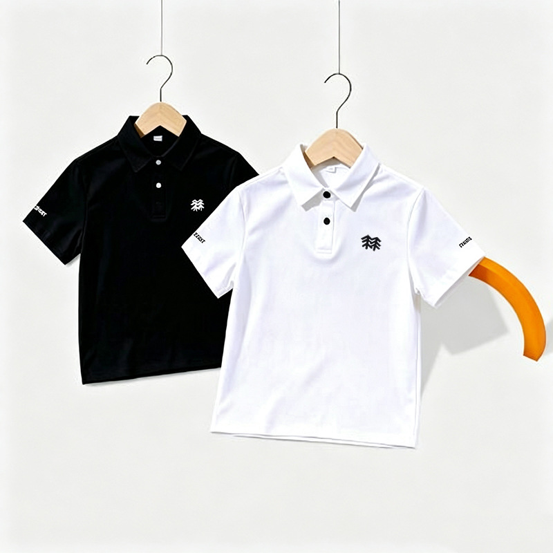 Boys' short-sleeved polo shirt, summer Korean style casual embroidered breathable top for medium and large children, wholesale from children's clothing manufacturers.
