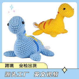 跨境外贸crochet钩针套件蛇颈龙材料包玩偶手工diy编织英文视频教