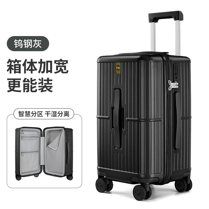 运动版方胖子拉杆箱高颜值37分大容量旅行箱防爆拉链PC材质行李箱|undefined