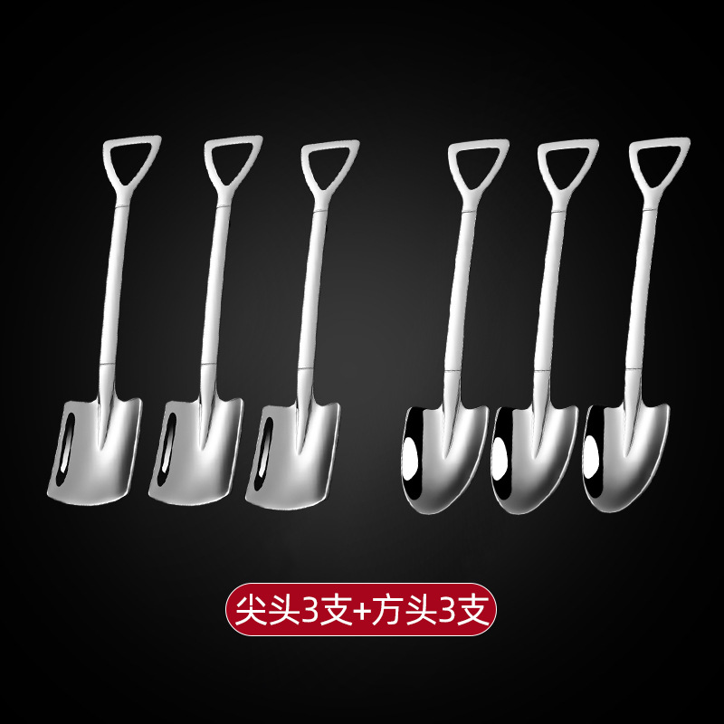 [SUS304] 스페이드 스푼 팁 3 스퀘어 헤드 3/6 팩