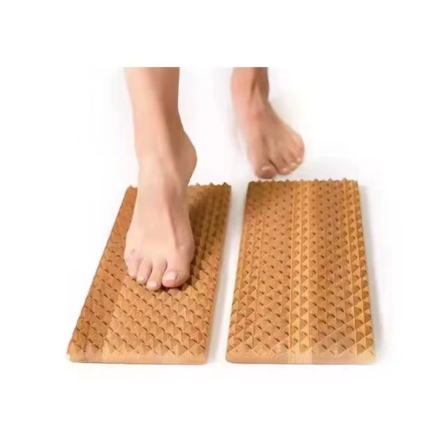 Трансграничная деревянная доска для акупрессуры, квадратная массажная доска для ног, многофункциональная доска для растяжки, портативная доска для акупунктурных точек, массажная доска