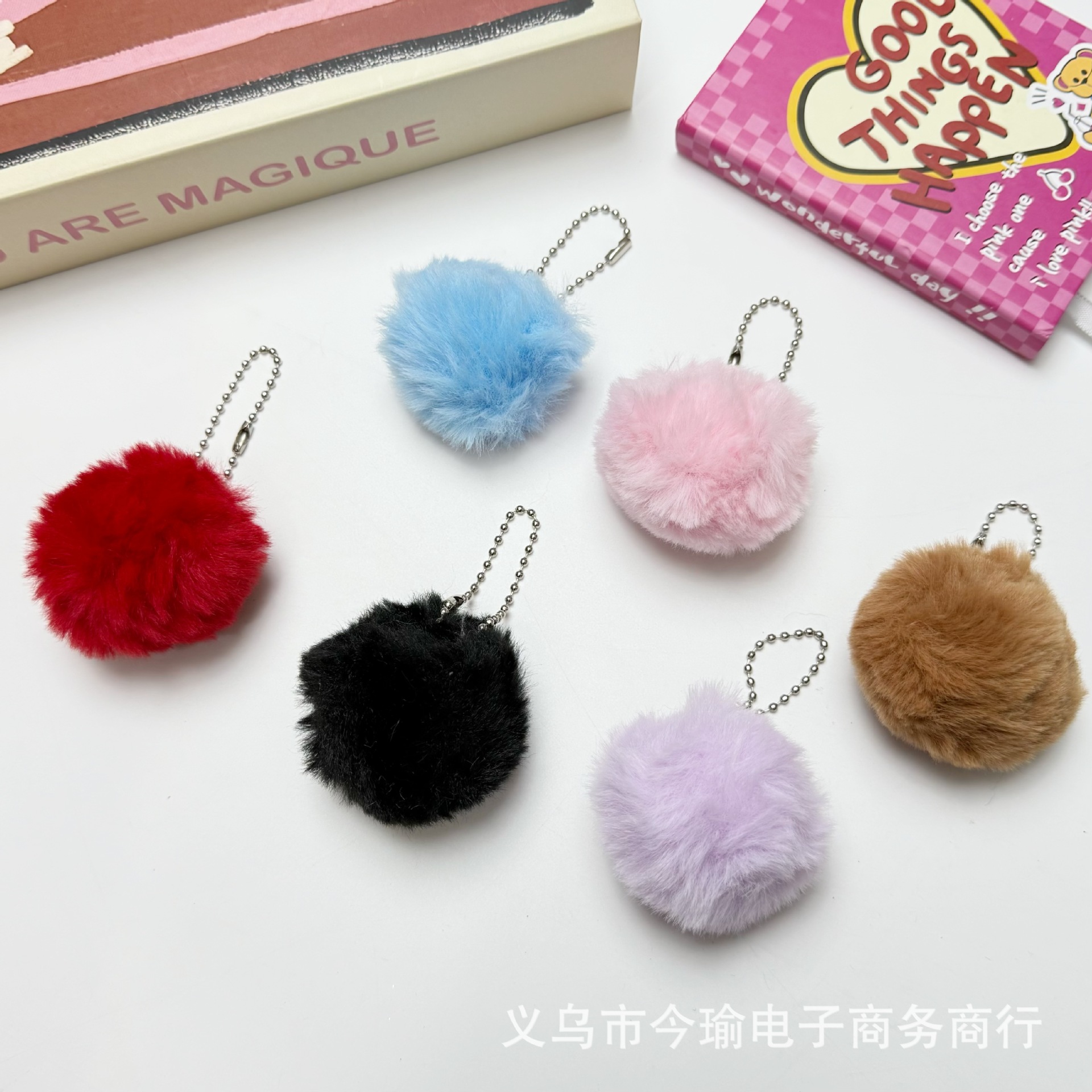 Accesorios de peluche de algodón relleno de peluche dibujos animados muñecas esféricas coloridas ropa de cabello muñecas accesorios de decoración DIY