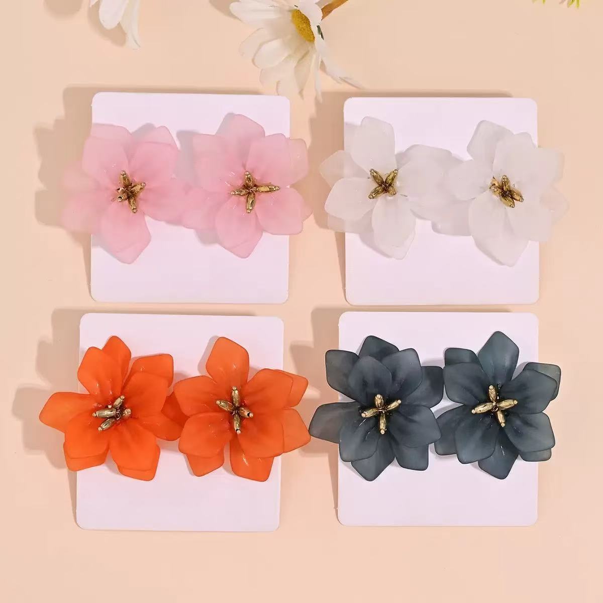 acrylic fashionable elegant cute earrings handmade