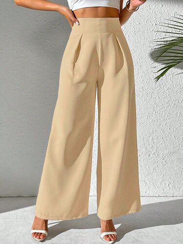 Stylish Spring Elegant Women's Chiffon Collage Pants, Slim High-Waist Casual Pants, Factory Wholesale