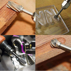 20-Piece High-Speed Steel Rotary Files Electric Grinding Woodworking Small Rotary Files Carving DIY Sanding Grinding Head Set Accessory