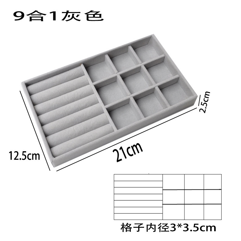Muestra de joyería negra de alta calidad de tela de vello para ver paletas de joyería caja de almacenamiento collar de joyería anillo bandeja de visualización image 48