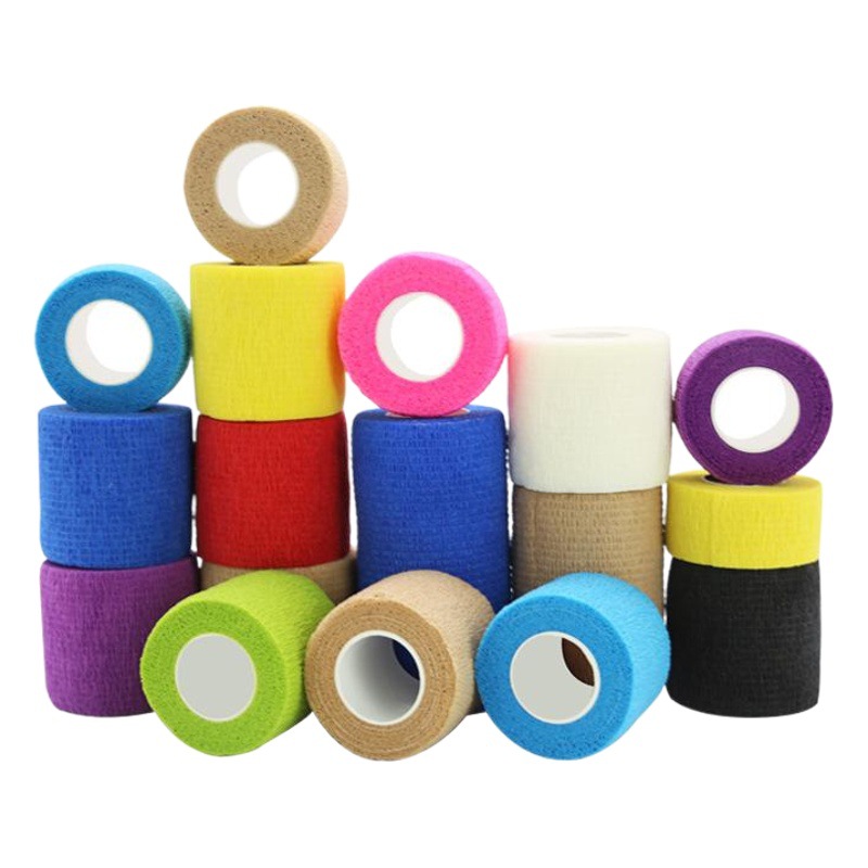 En stock auto-adhesivo vendaje perro mascota vendaje dedo guardia vendaje no tejido elástico al aire libre camuflaje vendaje