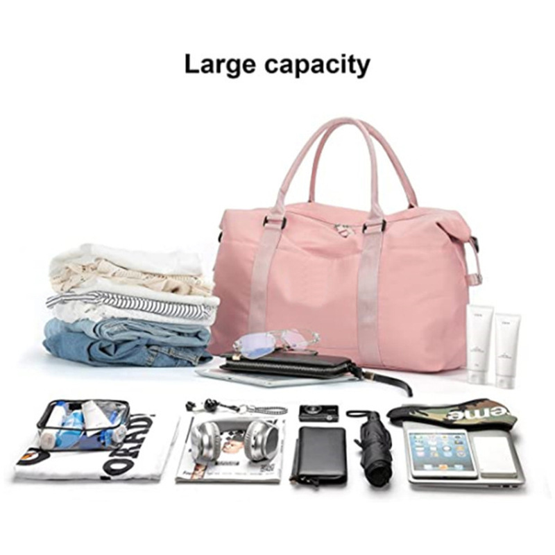 Portable Luggage Sports Handbag Gym Single Shoulder Weekend Overnight Storage Bag Wear-resistant Waterproof_voghion.com