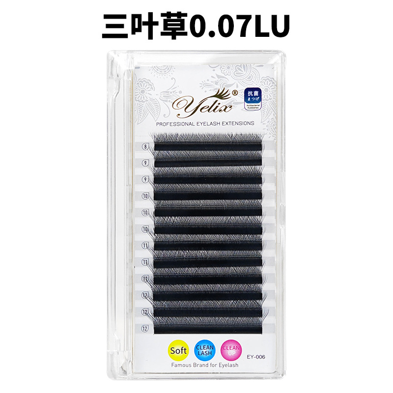 Fábrica de pestañas florecientes 3D cruzadas densas pestañas falsas de trébol injerto cerrado pestañas estética especial al por mayor