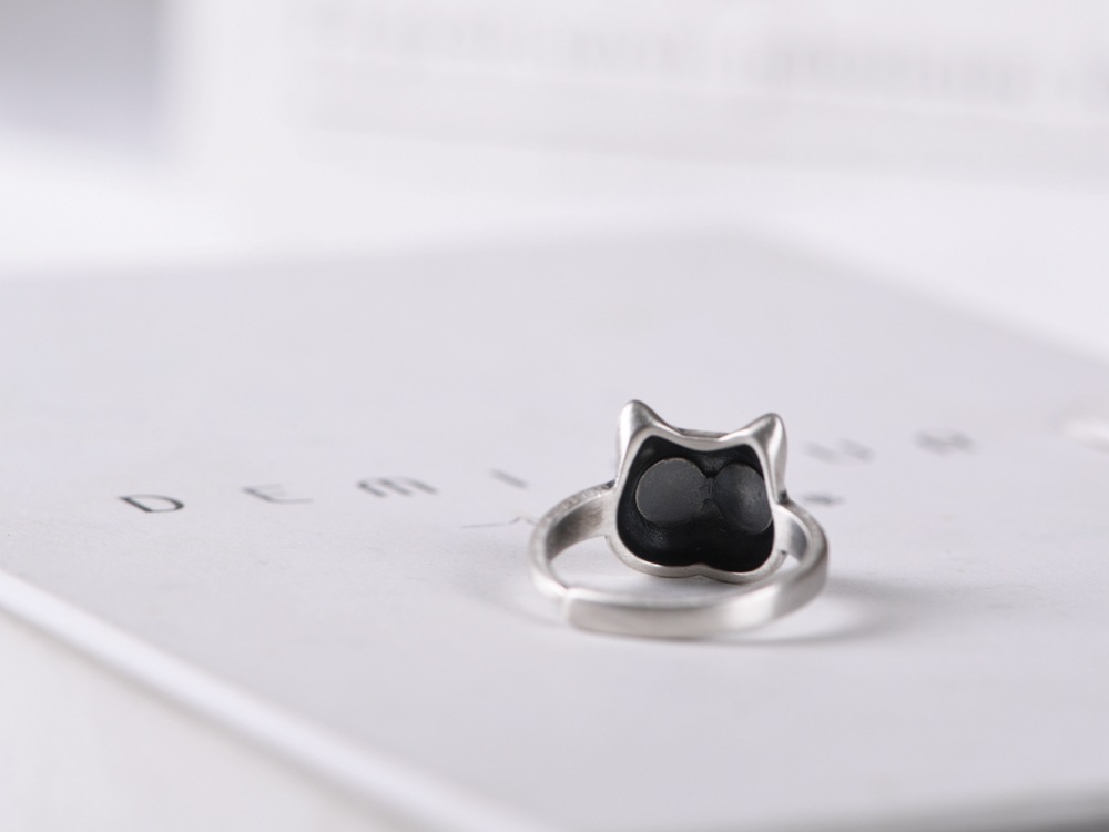 Lindo Gato Cobre Anillos Abiertos display picture 6