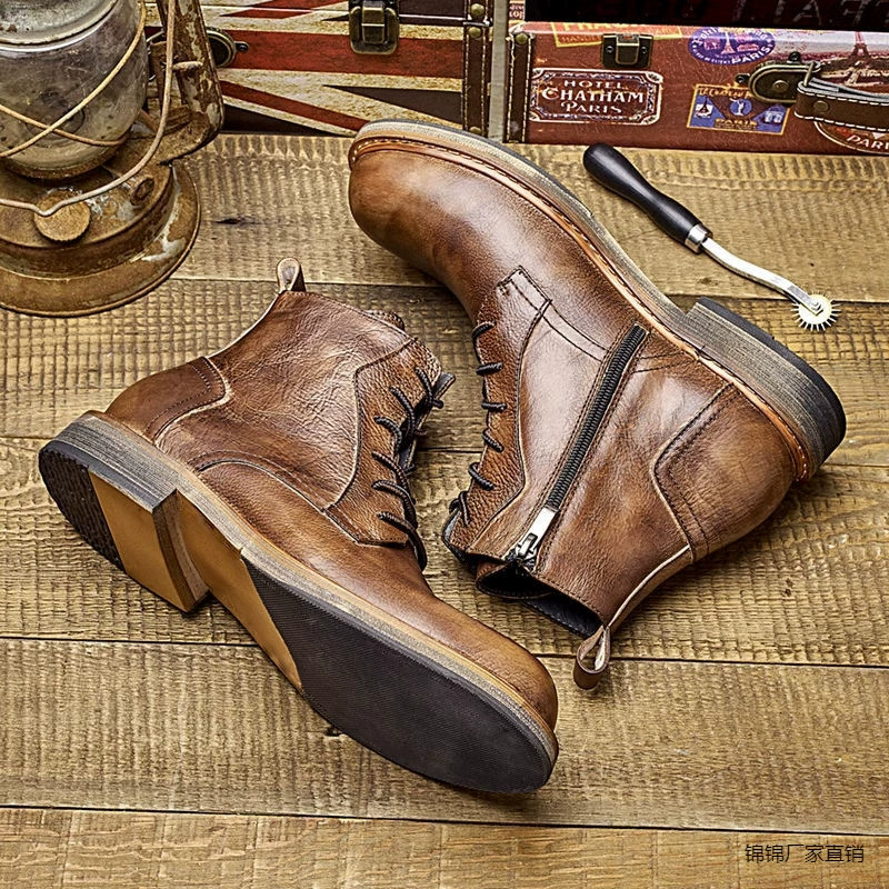 2025 новые сапоги с толстой подошной средней рукой