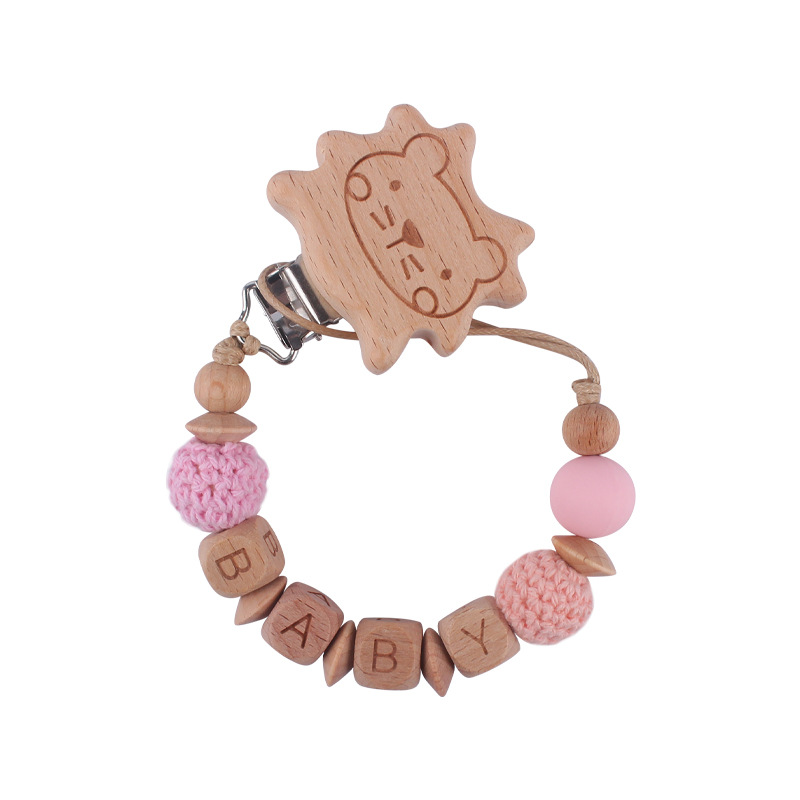 Productos para bebés dibujos animados animal Haya clip bebé creativo DIY haya chupete cadena anti-caída de la cadena Nuevo