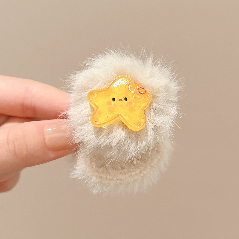 Dibujos animados para niños lindo pulgar lazo para el cabello bebé no daña el cabello cuerda alta elástico banda elástica cuerda para el cabello accesorios para el cabello