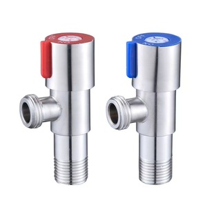 304 Stainless Steel Angle Valve, Triangular Valve, Three-Way Valve for Toilet and Water Heater, Extended Large Flow 1/2 Inch Figure-Eight Valve, On-Off Valve