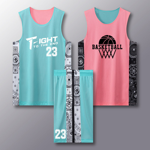Dual-Sided Basketball Uniform Set for Men and Women, Students, Competition, Sports Training, Children's Team Uniform, Adult Basketball Shirt with Printing and Numbering