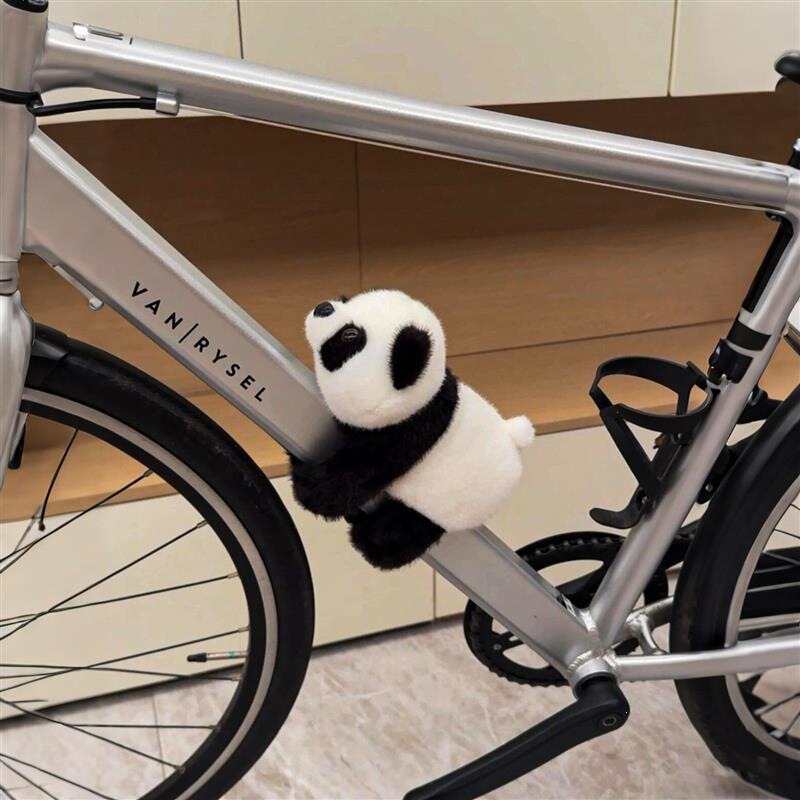 Panda mountain bike accessories, road bike bicycle pendants, decorative items, creative plush toys, dolls Panda mountain bike accessories, road bike bicycle pendants, decorative items, creative plush toys, dolls