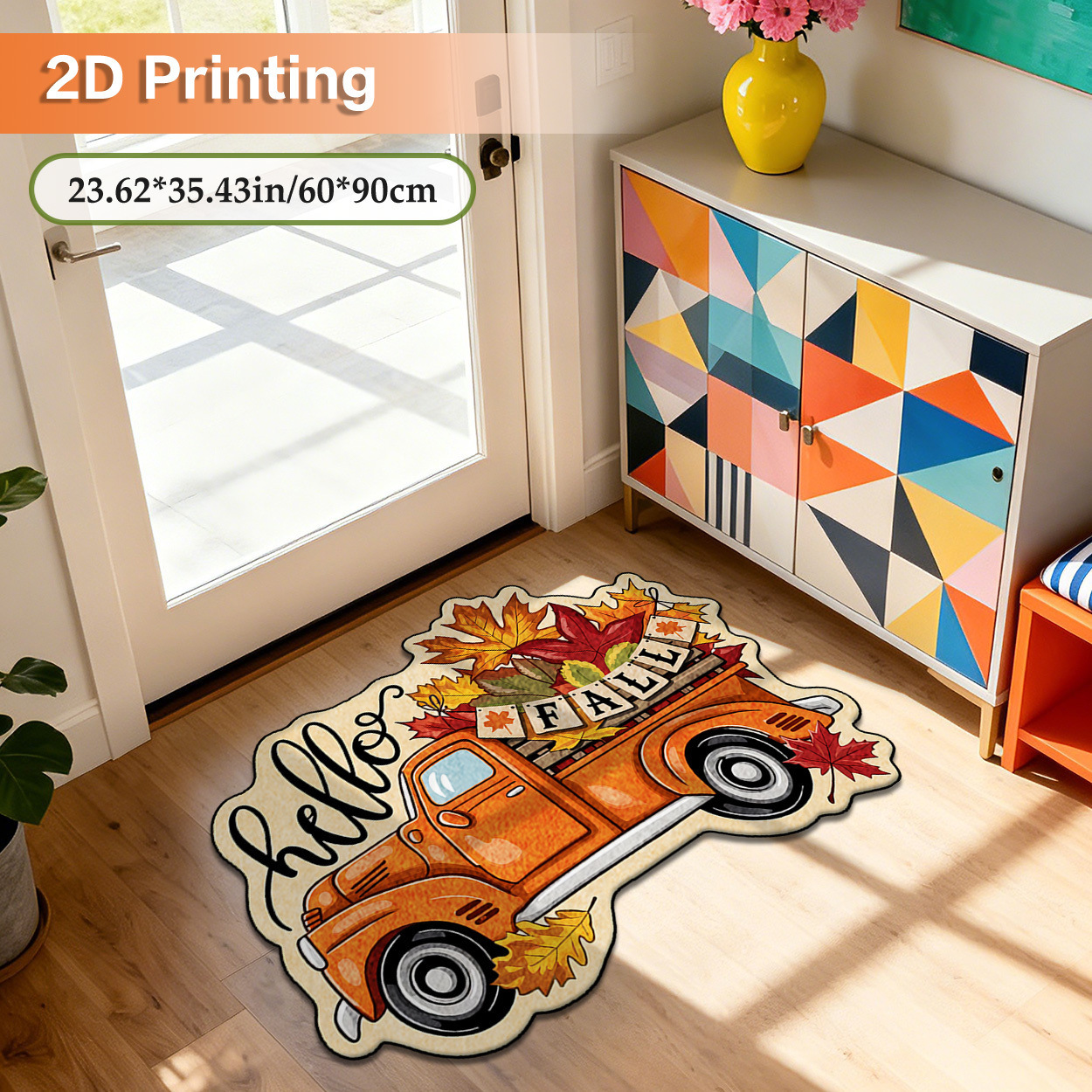 Amazon's new autumn pumpkin-themed car floor mats, featuring a unique design and faux cashmere material, are easy to clean and provide a fun, cartoon-like decoration